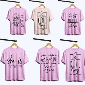 🌟 Bundle – Positive Motivational Sign Design T-Shirt | Editable Source File