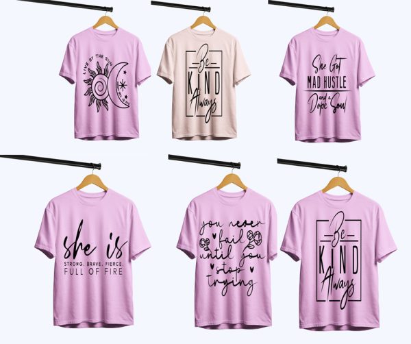 🌟 Bundle – Positive Motivational Sign Design T-Shirt | Editable Source File