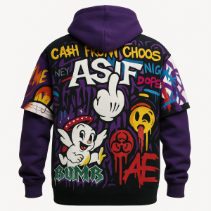 Streetwear Ghost Graphic Design – Editable EPS Vector File for Custom Apparel & Prints