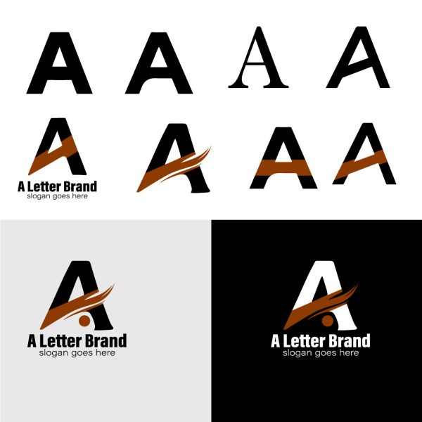 Creative Initial "A" Letter Brand Mark Logo Design – Source File Included