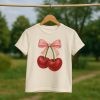 🍒 Sweet Cherry Bow T-Shirt Design – Editable Source File 🍒 - Image 5